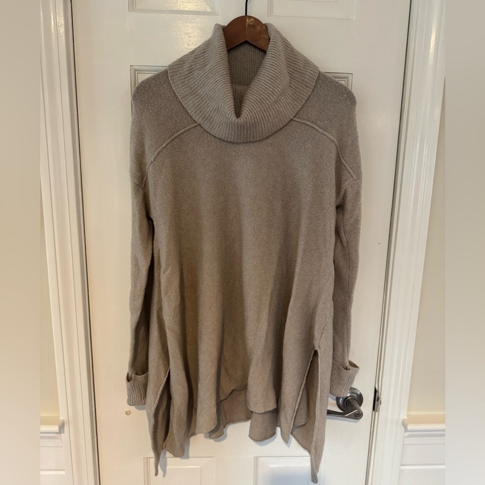 Rachel Zoe Taupe Oversized Cowl Neck Sweater